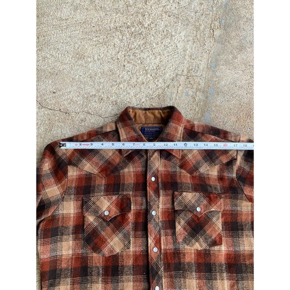 Vintage 80’s Rugged Wrangler Style Western Flannel Shirt - Picture 10 of 11